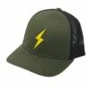 BRUCE BOLT 6-Panel MILITARY Series Mesh Snapback Trucker Hat - GREEN W/ YELLOW BOLT -Baseball Equipment Sales 2024 bruce bolt 6 panel military series mesh snapback trucker hat green w yellow bolt bruce bolt 809599
