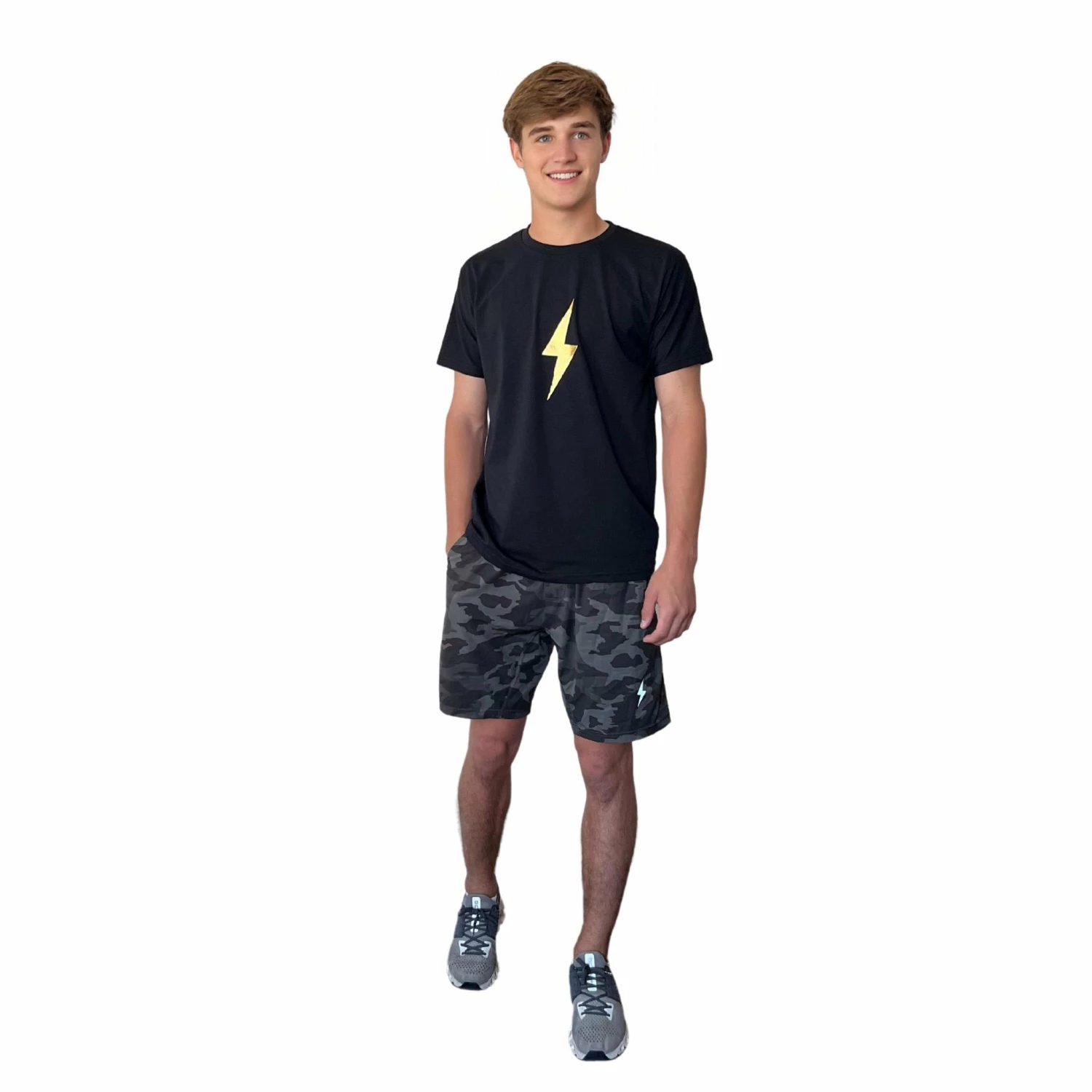 BRUCE BOLT "BOLT" Casual T-shirt - BLACK W/GOLD BOLT 5 BRUCE BOLT "BOLT" Casual T-shirt - BLACK W/GOLD BOLT - Image 3