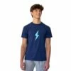 BRUCE BOLT "BOLT" Casual T-Shirt - NAVY W/ BABY BLUE BOLT -Baseball Equipment Sales 2024 bruce bolt bolt casual t shirt navy w baby blue bolt t shirt bruce bolt 656809
