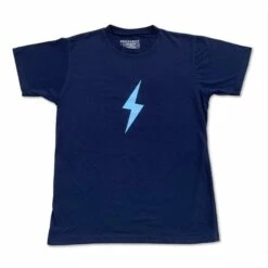 BRUCE BOLT "BOLT" Casual T-Shirt - NAVY W/ BABY BLUE BOLT -Baseball Equipment Sales 2024 bruce bolt bolt casual t shirt navy w baby blue bolt t shirt bruce bolt 718081