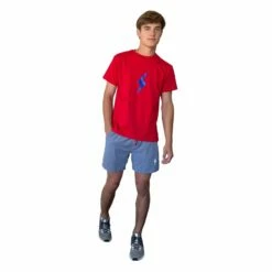 BRUCE BOLT "BOLT" Casual T-Shirt - RED W/BLUE BOLT -Baseball Equipment Sales 2024 bruce bolt bolt casual t shirt red wblue bolt t shirt bruce bolt 905744