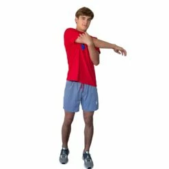 BRUCE BOLT "BOLT" Casual T-Shirt - RED W/BLUE BOLT -Baseball Equipment Sales 2024 bruce bolt bolt casual t shirt red wblue bolt t shirt bruce bolt 914610