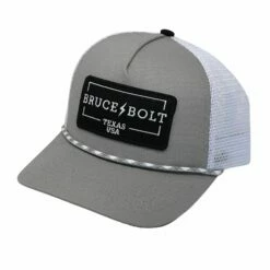 BRUCE BOLT "BRUCE BOLT" Patch 5-Panel Mesh Snapback Rope Trucker Hat