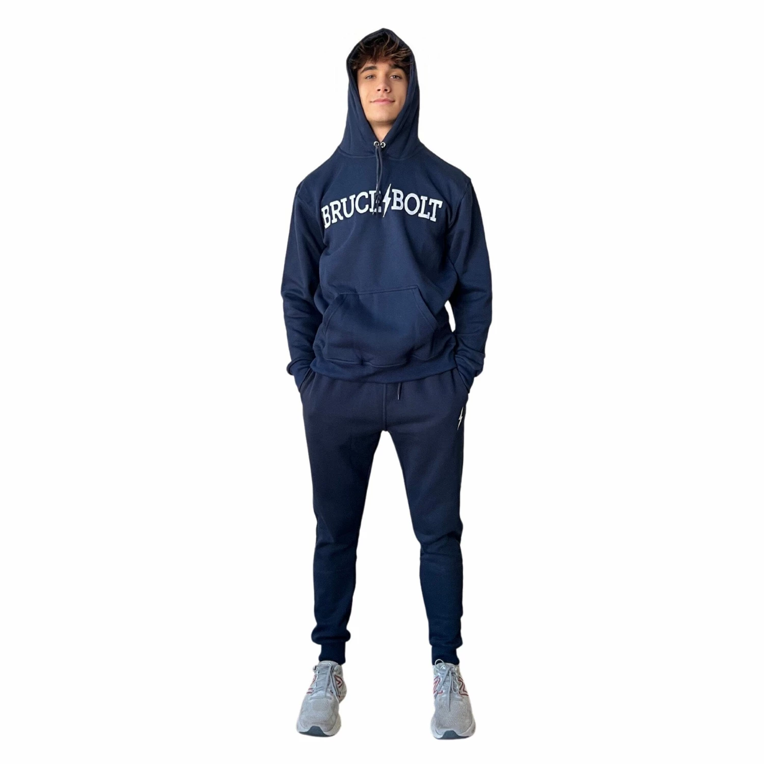 BRUCE BOLT Cotton Joggers - NAVY 6 BRUCE BOLT Cotton Joggers - NAVY - Image 4