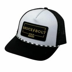 BRUCE BOLT "GOLD Series" Patch 5-Panel Mesh Snapback Rope Trucker Hat