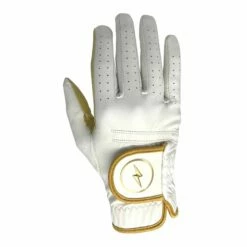 BRUCE BOLT GOLD Series Right Golf Glove - WHITE RIGHT