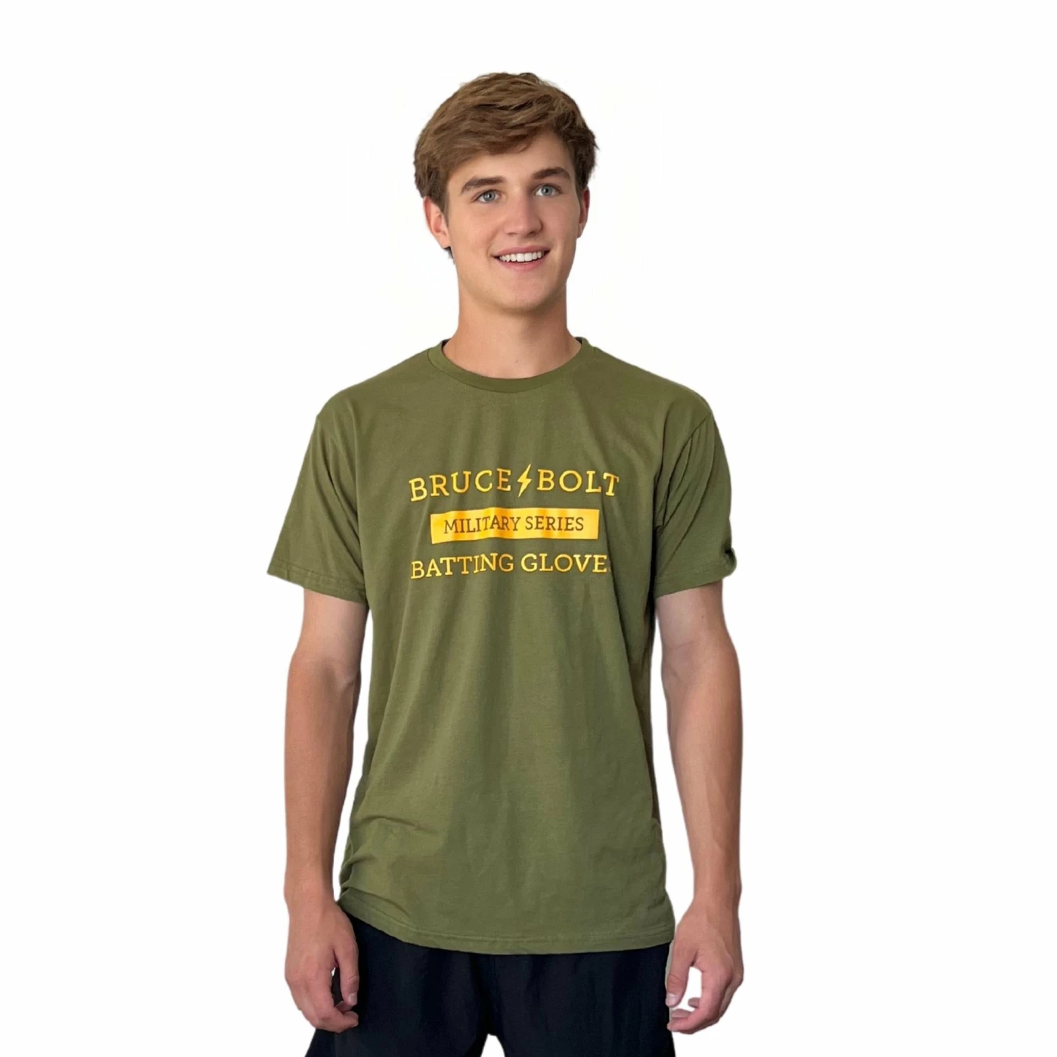 BRUCE BOLT "MILITARY SERIES" Tshirt - GREEN And YELLOW 3 BRUCE BOLT "MILITARY SERIES" Tshirt - GREEN And YELLOW