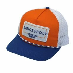 BRUCE BOLT "SIGNATURE Series" NYM Patch 5-Panel Mesh Snapback Rope Trucker Hat