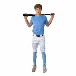 BRUCE BOLT Xtra Long Compression Leg Sleeves (pair) - BABY BLUE -Baseball Equipment Sales 2024 bruce bolt xtra long compression leg sleeve baby blue bruce bolt 999313