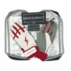 Bruce Bolt PREMIUM PRO BADER Series - Short Cuff Batting Gloves | WHITE -Baseball Equipment Sales 2024 premium pro chrome series short cuff batting gloves red gloves brucebolt 256672