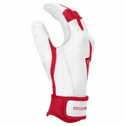 Bruce Bolt PREMIUM PRO BADER Series - Short Cuff Batting Gloves | WHITE -Baseball Equipment Sales 2024 premium pro chrome series short cuff batting gloves red gloves brucebolt 414964